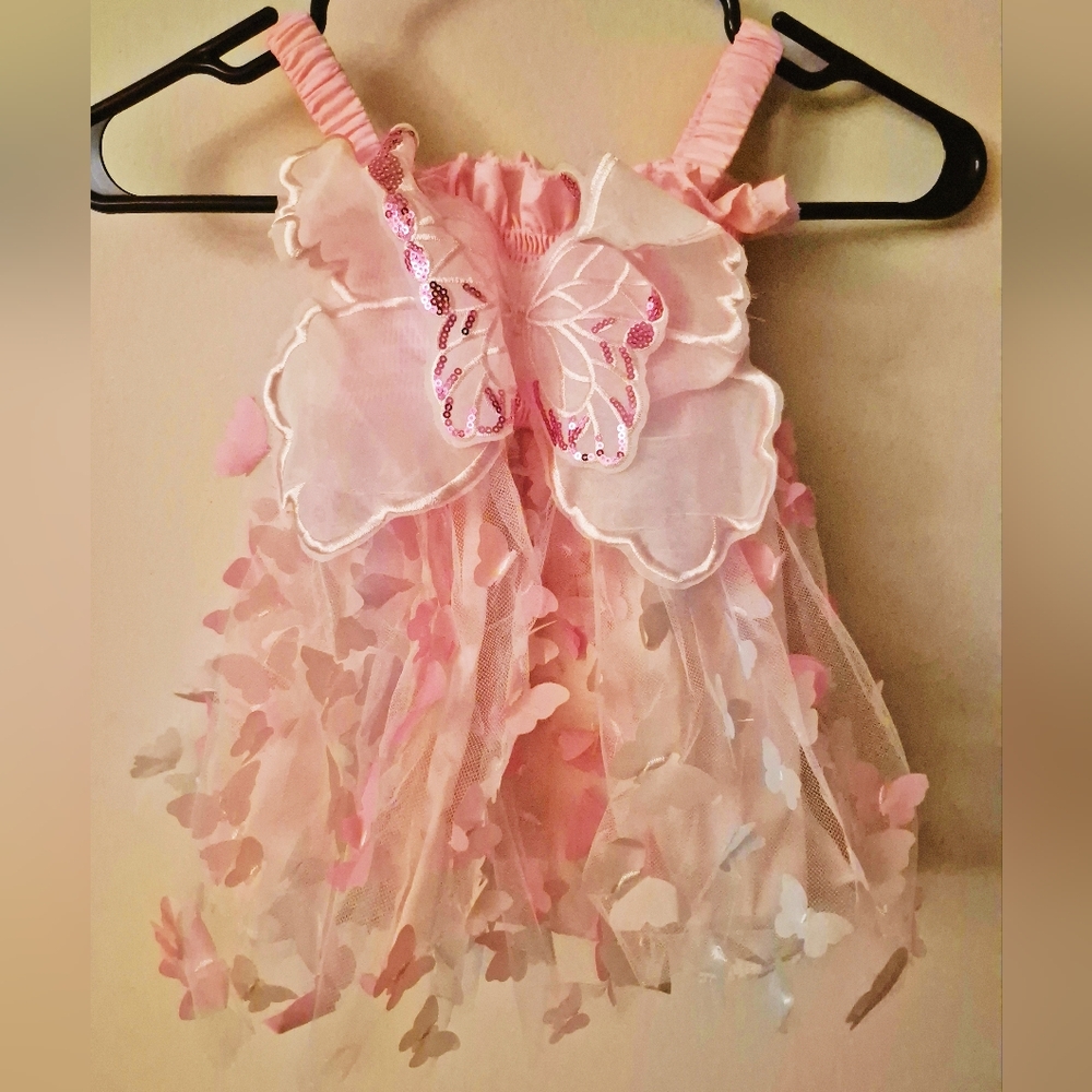 Baby Girl Pink Butterfly Dress